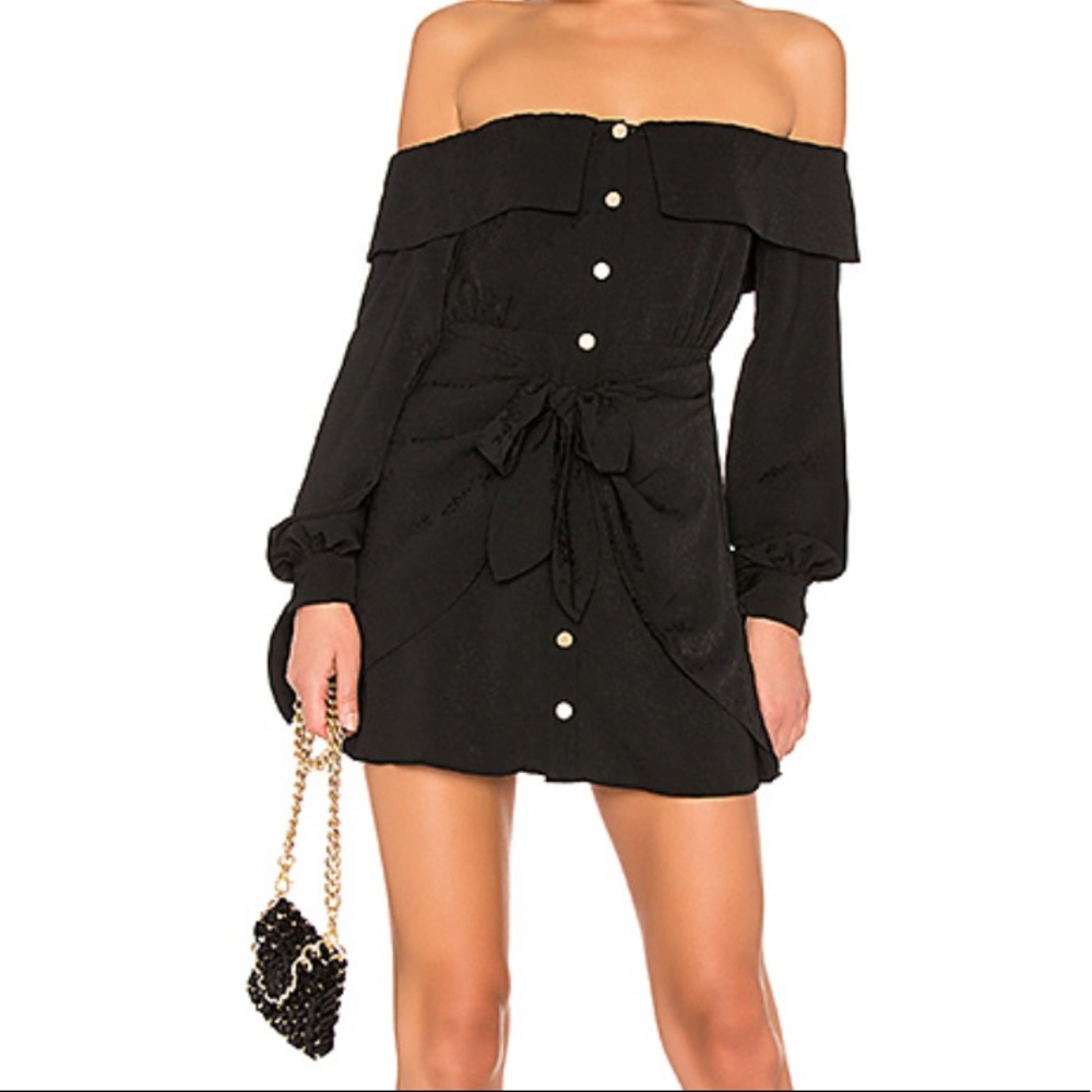 Black off the shoulder dress